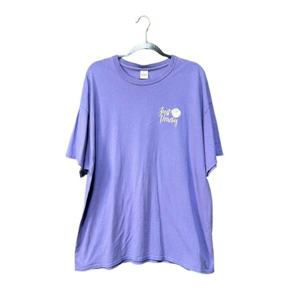 Just Peachy Georgia Women's Graphic T-Shirt Gildan Purple 2XL‎ READ DESCRIPTION - Picture 2 of 6